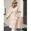 imageCicy Bell Womens Long Trench Coat Casual Double Breasted Windproof Jacket Classic Lapel Overcoat with BeltApricot