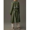 imageCicy Bell Womens Long Trench Coat Casual Double Breasted Windproof Jacket Classic Lapel Overcoat with BeltArmy Green