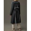 imageCicy Bell Womens Long Trench Coat Casual Double Breasted Windproof Jacket Classic Lapel Overcoat with BeltBlack