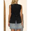 imageCicy Bell Womens Round Neck Denim Waistcoat Vest Summer Button up Jean Vest Tops Fitted Sleeveless JacketsBlack