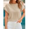 imageCicy Bell Womens Summer Cap Sleeve TShirts Casual Loose Fit Tunic Tops Crew Neck Tee ShirtsApricot