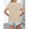 imageCicy Bell Womens Summer Cap Sleeve TShirts Casual Loose Fit Tunic Tops Crew Neck Tee ShirtsApricot