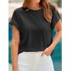 imageCicy Bell Womens Summer Cap Sleeve TShirts Casual Loose Fit Tunic Tops Crew Neck Tee ShirtsBlack