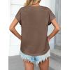 imageCicy Bell Womens Summer Cap Sleeve TShirts Casual Loose Fit Tunic Tops Crew Neck Tee ShirtsBrown