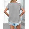 imageCicy Bell Womens Summer Cap Sleeve TShirts Casual Loose Fit Tunic Tops Crew Neck Tee ShirtsGrey