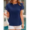 imageCicy Bell Womens Summer Cap Sleeve TShirts Casual Loose Fit Tunic Tops Crew Neck Tee ShirtsNavy