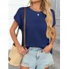 imageCicy Bell Womens Summer Cap Sleeve TShirts Casual Loose Fit Tunic Tops Crew Neck Tee ShirtsNavy