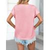 imageCicy Bell Womens Summer Cap Sleeve TShirts Casual Loose Fit Tunic Tops Crew Neck Tee ShirtsPink