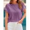imageCicy Bell Womens Summer Cap Sleeve TShirts Casual Loose Fit Tunic Tops Crew Neck Tee ShirtsPurple