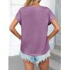 imageCicy Bell Womens Summer Cap Sleeve TShirts Casual Loose Fit Tunic Tops Crew Neck Tee ShirtsPurple