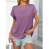 imageCicy Bell Womens Summer Cap Sleeve TShirts Casual Loose Fit Tunic Tops Crew Neck Tee ShirtsPurple