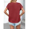 imageCicy Bell Womens Summer Cap Sleeve TShirts Casual Loose Fit Tunic Tops Crew Neck Tee ShirtsRed