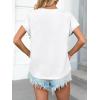 imageCicy Bell Womens Summer Cap Sleeve TShirts Casual Loose Fit Tunic Tops Crew Neck Tee ShirtsWhite