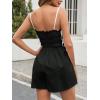 imageCicy Bell Womens Summer Spaghetti Strap Romper Sleeveless Ruffle Color Block Short Jumpsuit Smocked Vacation Beach OutfitsBlack