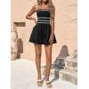 imageCicy Bell Womens Summer Spaghetti Strap Romper Sleeveless Ruffle Color Block Short Jumpsuit Smocked Vacation Beach OutfitsBlack