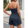 imageCicy Bell Womens Summer Spaghetti Strap Romper Sleeveless Ruffle Color Block Short Jumpsuit Smocked Vacation Beach OutfitsNavy
