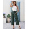 imageCicy Bell Womens Wide Leg Cropped Pants Cotton Loose Drawstring Smocked Waist Beach Harem Pants with PocketsGreen