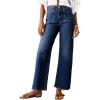 imageCicy Bell Womens High Waisted Cropped Jeans Trendy Stretchy Baggy Straight Leg Raw Hem Capri Denim PantsNavy