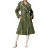 imageCicy Bell Womens Long Trench Coat Casual Double Breasted Windproof Jacket Classic Lapel Overcoat with BeltArmy Green