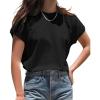imageCicy Bell Womens Summer Cap Sleeve TShirts Casual Loose Fit Tunic Tops Crew Neck Tee ShirtsBlack