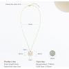 imageCicy Bell 18k Gold Plated Pendant Necklace for Women Trendy Glass Cubic Zirconia Dainty Necklace Jewelry Gifts 177 with 2 ExtenderWhite