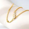 imageCicy Bell 18k Gold Plated Y Shaped Pendant Necklace for Women Marquise Cubic Zirconia Bar Dainty Long Chain Drop Necklace Trend Jewelry Gift 197quot  19quot ExtenderYellow Gold
