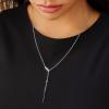 imageCicy Bell 18k Gold Plated Y Shaped Pendant Necklace for Women Marquise Cubic Zirconia Bar Dainty Long Chain Drop Necklace Trend Jewelry Gift 197quot  19quot ExtenderWhite Gold