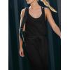imageCicy Bell Womens Casual Wide Leg Jumpsuits Summer Sleeveless Loose Fit Jumper Drawstring Workout OutfitsBlack