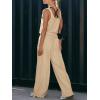 imageCicy Bell Womens Casual Wide Leg Jumpsuits Summer Sleeveless Loose Fit Jumper Drawstring Workout OutfitsKhaki