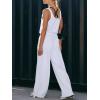 imageCicy Bell Womens Casual Wide Leg Jumpsuits Summer Sleeveless Loose Fit Jumper Drawstring Workout OutfitsWhite
