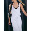 imageCicy Bell Womens Casual Wide Leg Jumpsuits Summer Sleeveless Loose Fit Jumper Drawstring Workout OutfitsWhite