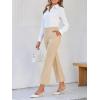 imageCicy Bell Womens Flare Capri Pants Elastic High Waisted Cropped Dress Pants Trousers Stretchy Work SlacksApricot