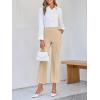 imageCicy Bell Womens Flare Capri Pants Elastic High Waisted Cropped Dress Pants Trousers Stretchy Work SlacksApricot