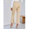 imageCicy Bell Womens Flare Capri Pants Elastic High Waisted Cropped Dress Pants Trousers Stretchy Work SlacksApricot