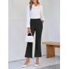 imageCicy Bell Womens Flare Capri Pants Elastic High Waisted Cropped Dress Pants Trousers Stretchy Work SlacksBlack