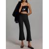 imageCicy Bell Womens Flare Capri Pants Elastic High Waisted Cropped Dress Pants Trousers Stretchy Work SlacksBlack
