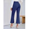 imageCicy Bell Womens Flare Capri Pants Elastic High Waisted Cropped Dress Pants Trousers Stretchy Work SlacksNavy