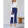 imageCicy Bell Womens Flare Capri Pants Elastic High Waisted Cropped Dress Pants Trousers Stretchy Work SlacksNavy