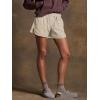 imageCicy Bell Womens Summer Cotton Shorts Casual Elastic High Waisted Pleated Cute Trendy Comfy Beach PantsApricot