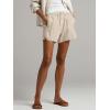 imageCicy Bell Womens Summer Cotton Shorts Casual Elastic High Waisted Pleated Cute Trendy Comfy Beach PantsApricot