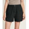 imageCicy Bell Womens Summer Cotton Shorts Casual Elastic High Waisted Pleated Cute Trendy Comfy Beach PantsBlack