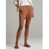 imageCicy Bell Womens Summer Cotton Shorts Casual Elastic High Waisted Pleated Cute Trendy Comfy Beach PantsBrown