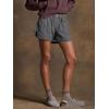 imageCicy Bell Womens Summer Cotton Shorts Casual Elastic High Waisted Pleated Cute Trendy Comfy Beach PantsGrey