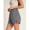 imageCicy Bell Womens Summer Cotton Shorts Casual Elastic High Waisted Pleated Cute Trendy Comfy Beach PantsGrey