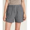 imageCicy Bell Womens Summer Cotton Shorts Casual Elastic High Waisted Pleated Cute Trendy Comfy Beach PantsGrey