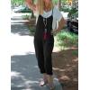 imageCicy Bell Womens Summer Ribbed Knit Overalls Jumpsuits Casual V Neck Adjustable Spaghetti Strap Jumpsuit Beach OutfitsBlack