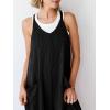 imageCicy Bell Womens Summer Ribbed Knit Overalls Jumpsuits Casual V Neck Adjustable Spaghetti Strap Jumpsuit Beach OutfitsBlack
