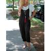 imageCicy Bell Womens Summer Ribbed Knit Overalls Jumpsuits Casual V Neck Adjustable Spaghetti Strap Jumpsuit Beach OutfitsBlack