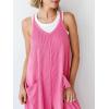imageCicy Bell Womens Summer Ribbed Knit Overalls Jumpsuits Casual V Neck Adjustable Spaghetti Strap Jumpsuit Beach OutfitsBright Pink
