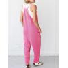 imageCicy Bell Womens Summer Ribbed Knit Overalls Jumpsuits Casual V Neck Adjustable Spaghetti Strap Jumpsuit Beach OutfitsBright Pink